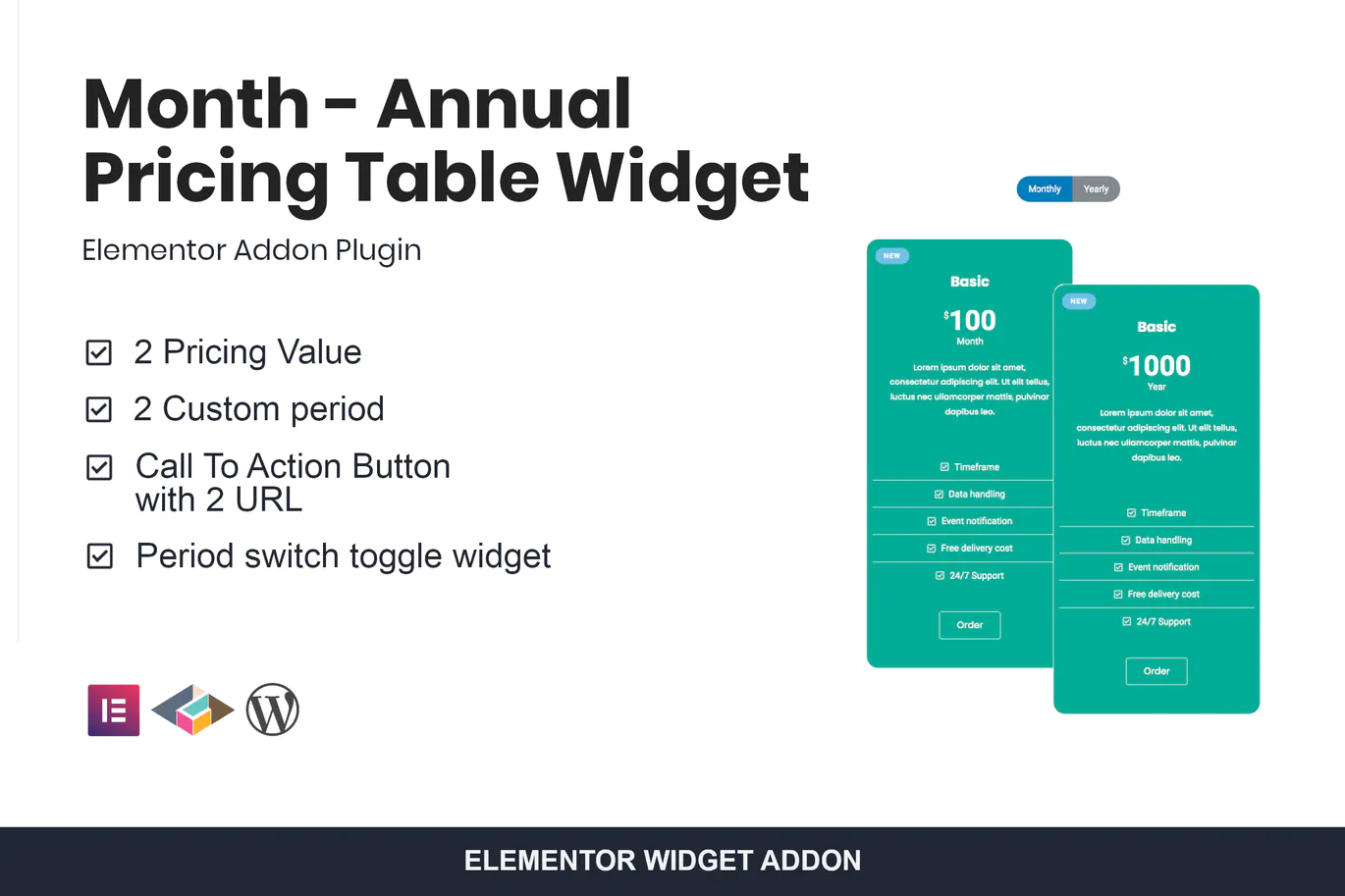 Month - Annual Pricing Table Widget For Elementor.png
