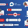 VIDEOHIVE YOUTUBE/SOCIAL MEDIA SUBSCRIBE BUTTON PACKAGE 40754061