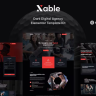 Xable | Dark Digital Agency Elementor Pro Template Kit | 2024