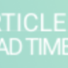 Article Read Time & Progress Bar