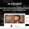Groomly - Men’s Grooming Scheduling & Reservation WordPress Theme