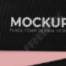 Close up on lanyard mockup design PSD